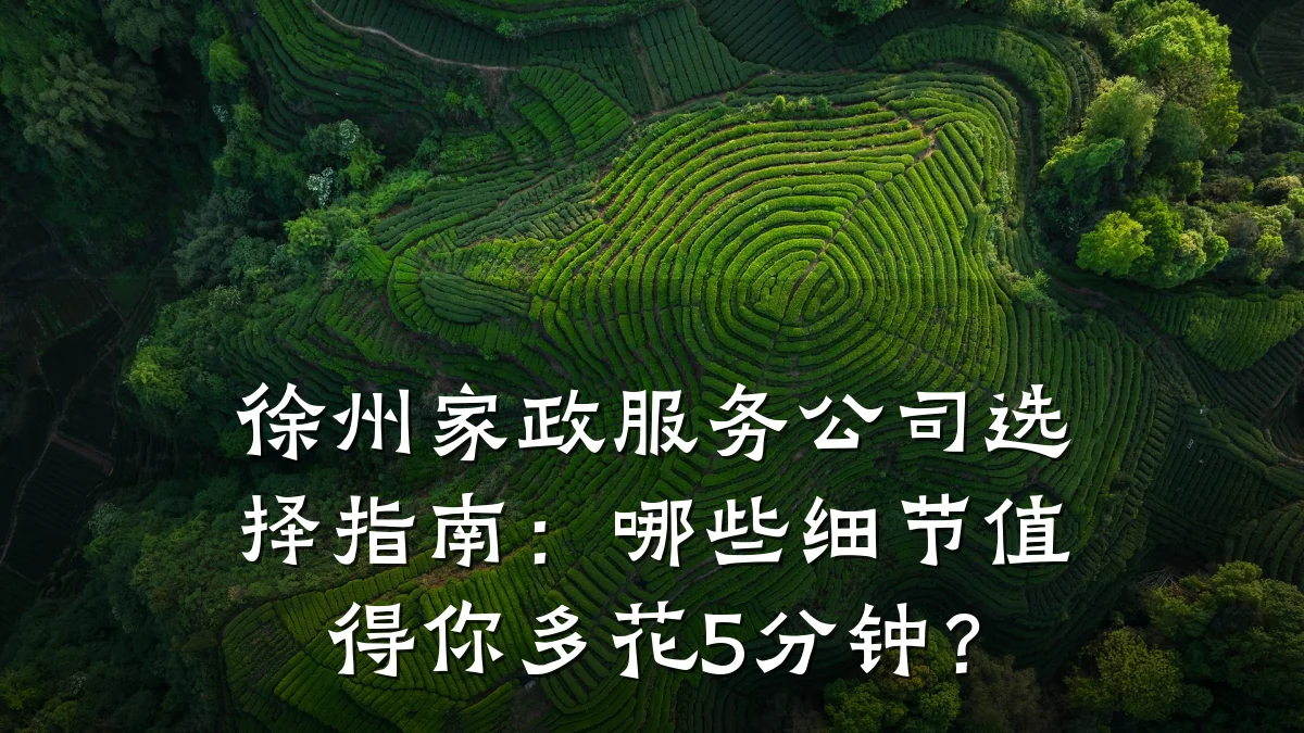 徐州家政服务公司选择指南:哪些细节值得你多花5分钟?