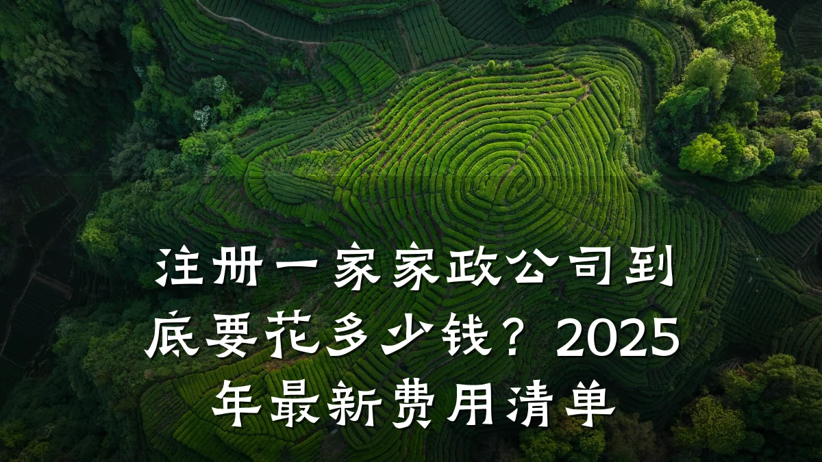 注册一家家政公司到底要花多少钱？2025年最新费用清单