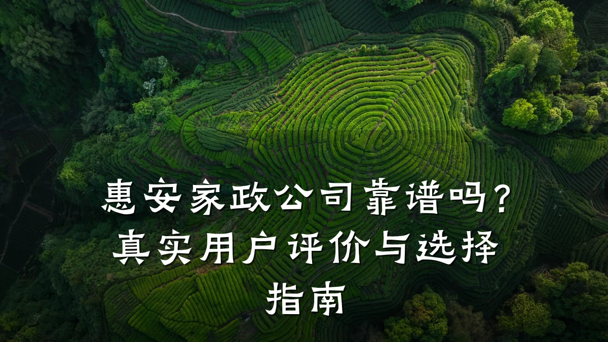 惠安家政公司靠谱吗?真实用户评价与选择指南