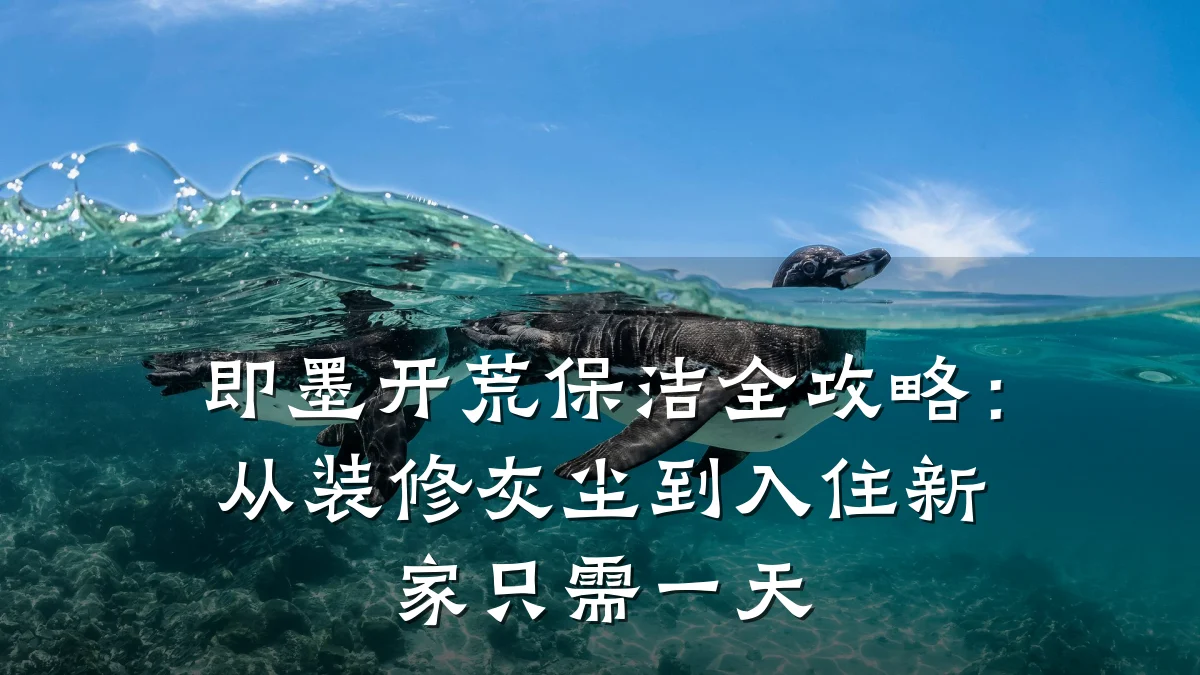 即墨开荒保洁全攻略：从装修灰尘到入住新家只需一天