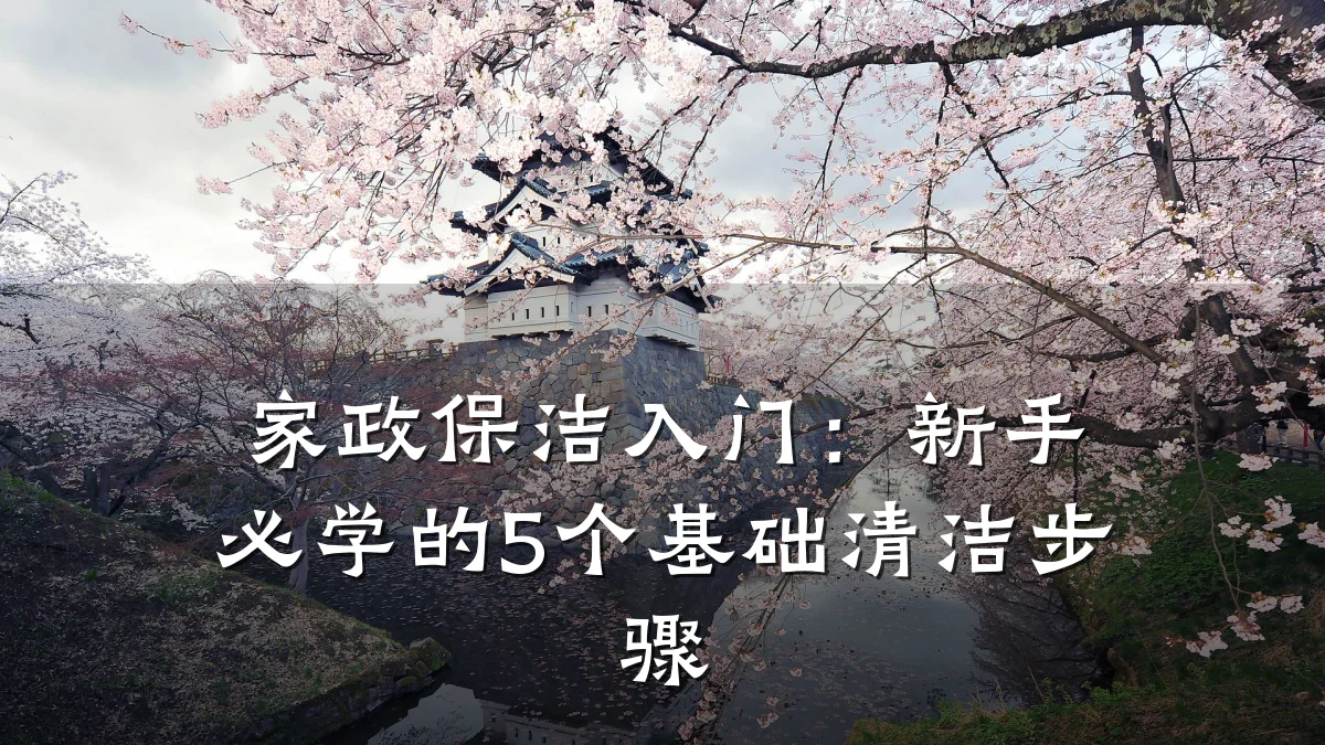 家政保洁入门:新手必学的5个基础清洁步骤