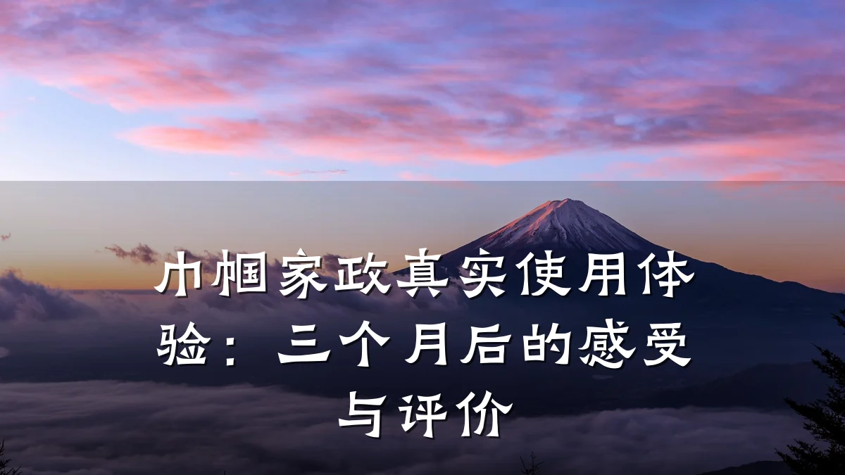 巾帼家政真实使用体验:三个月后的感受与评价