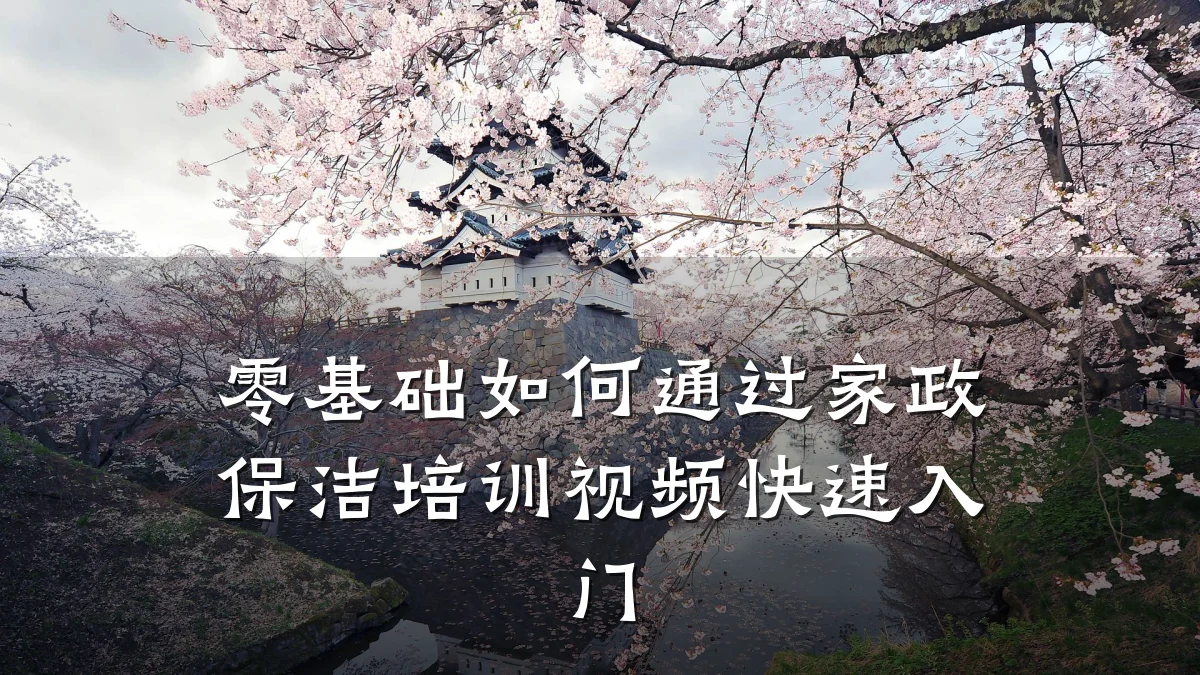 零基础如何通过家政保洁培训视频快速入门