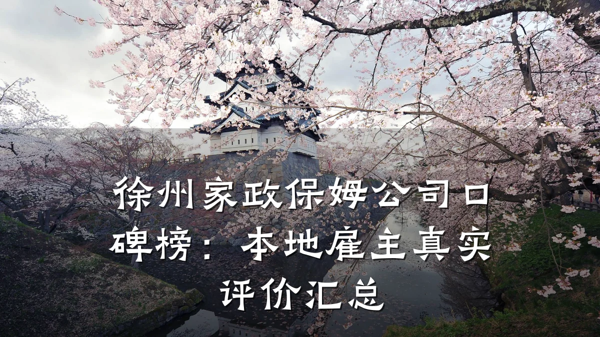徐州家政保姆公司口碑榜:本地雇主真实评价汇总