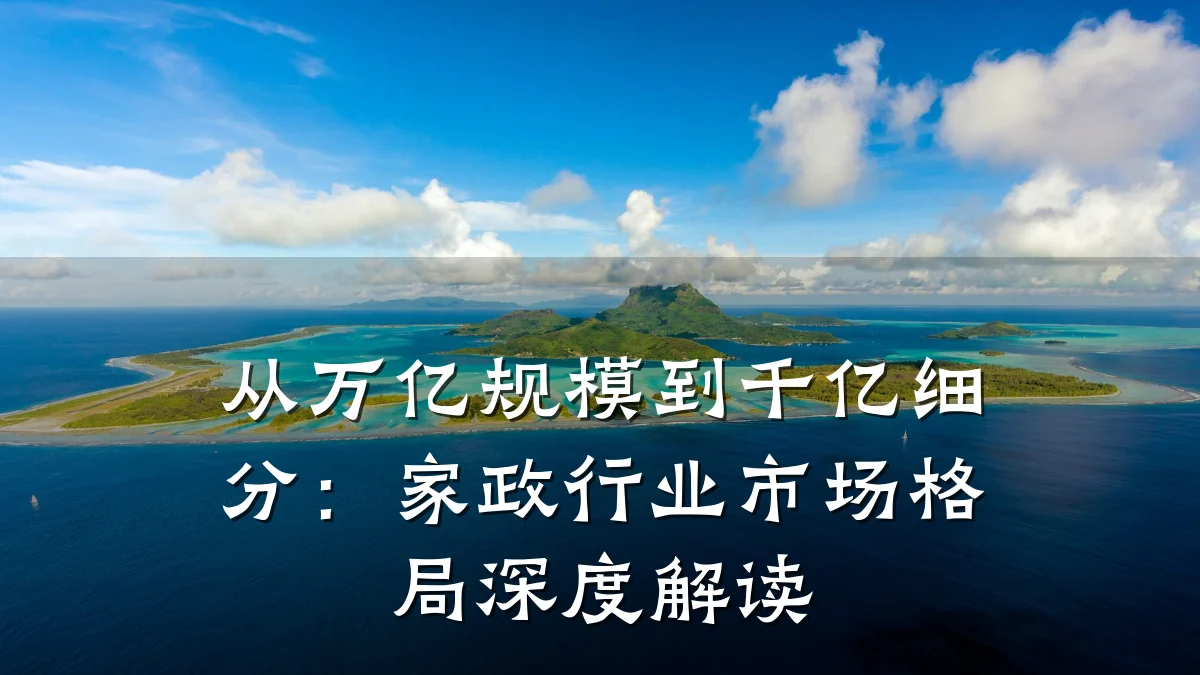 从万亿规模到千亿细分:家政行业市场格局深度解读