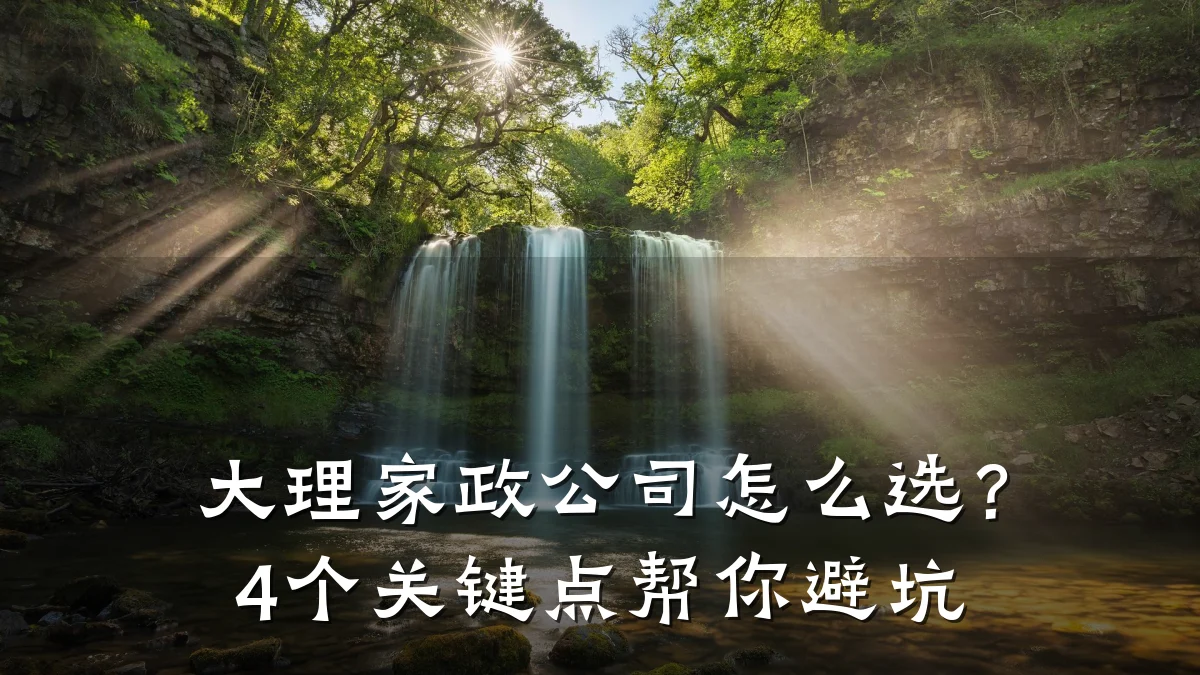大理家政公司怎么选?4个关键点帮你避坑