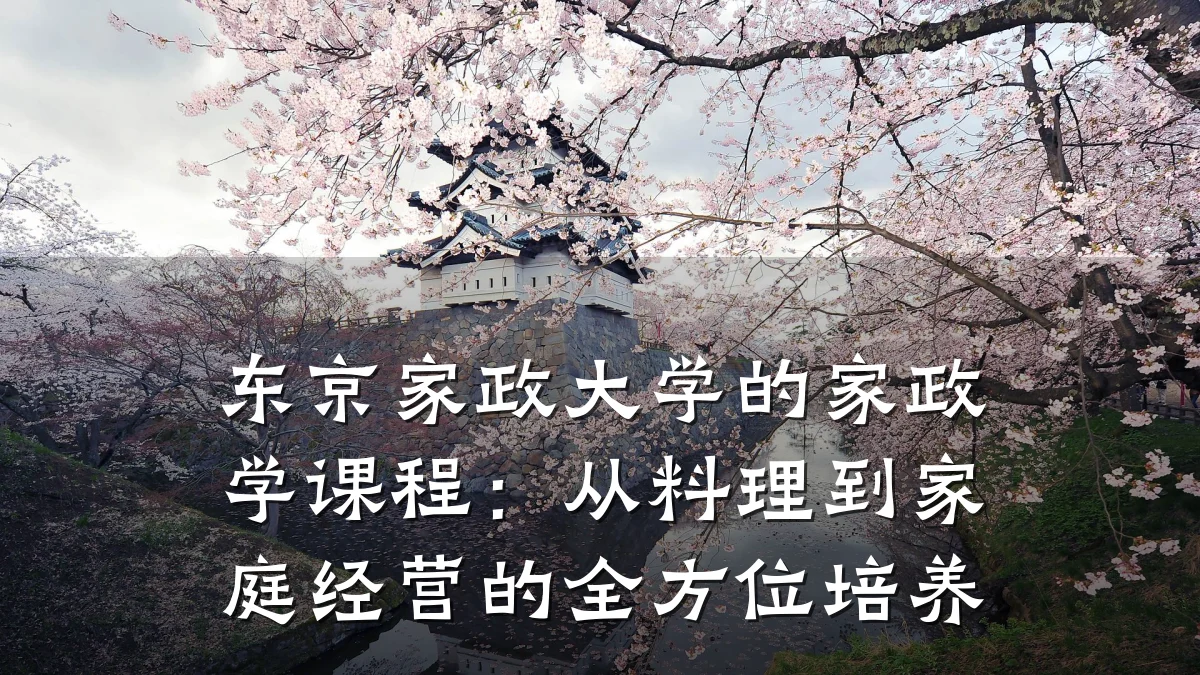 东京家政大学的家政学课程：从料理到家庭经营的全方位培养