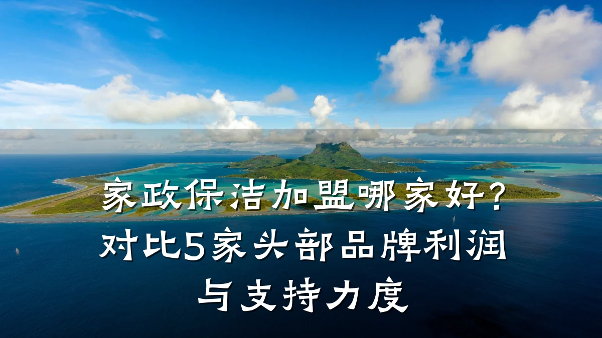 家政保洁加盟哪家好?对比5家头部品牌利润与支持力度