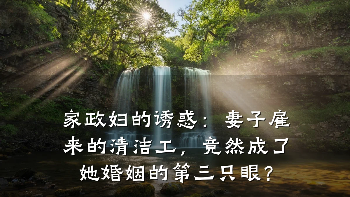 家政妇的诱惑:妻子雇来的清洁工,竟然成了她婚姻的第三只眼?