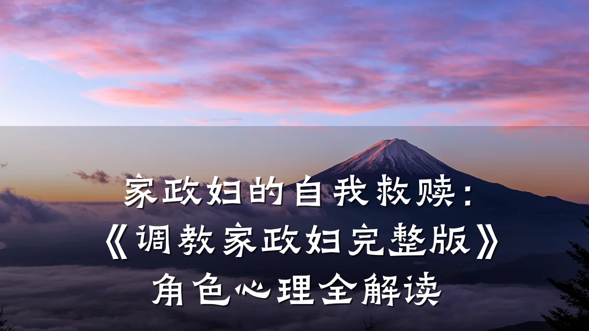 家政妇的自我救赎:《调教家政妇完整版》角色心理全解读