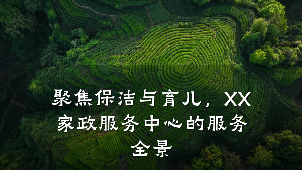 聚焦保洁与育儿,XX家政服务中心的服务全景