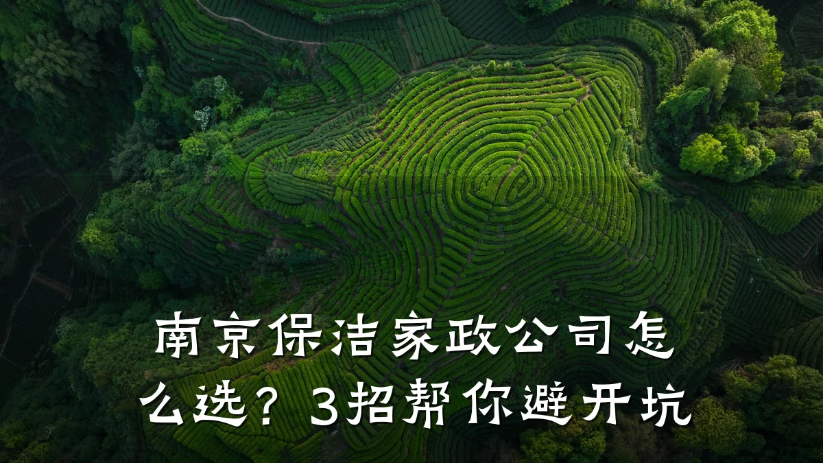 南京保洁家政公司怎么选?3招帮你避开坑