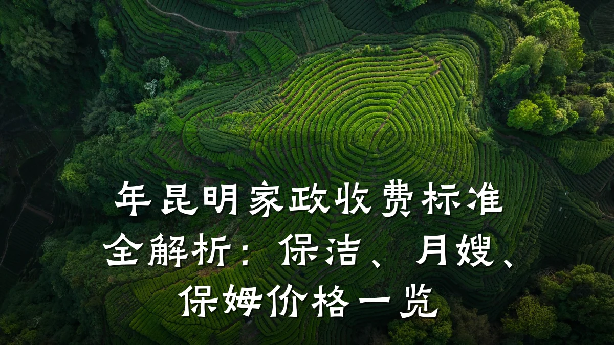 年昆明家政收费标准全解析:保洁、月嫂、保姆价格一览