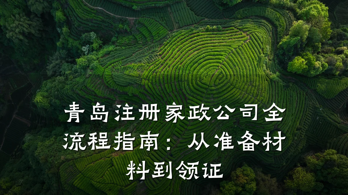 青岛注册家政公司全流程指南:从准备材料到领证