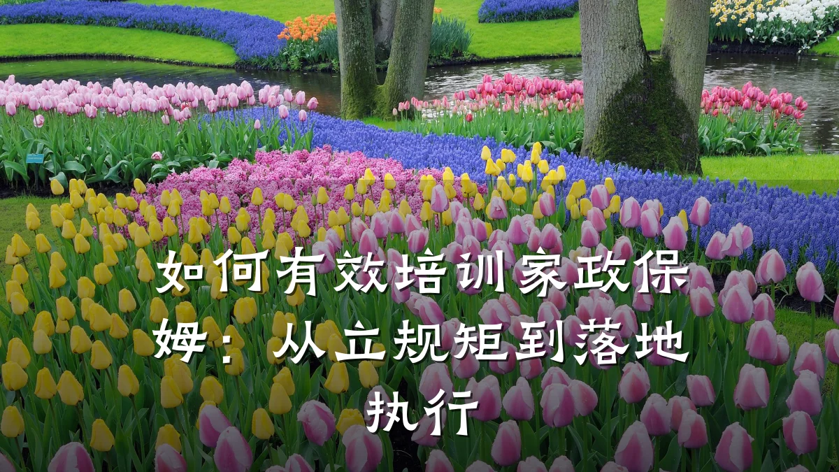 如何有效培训家政保姆:从立规矩到落地执行