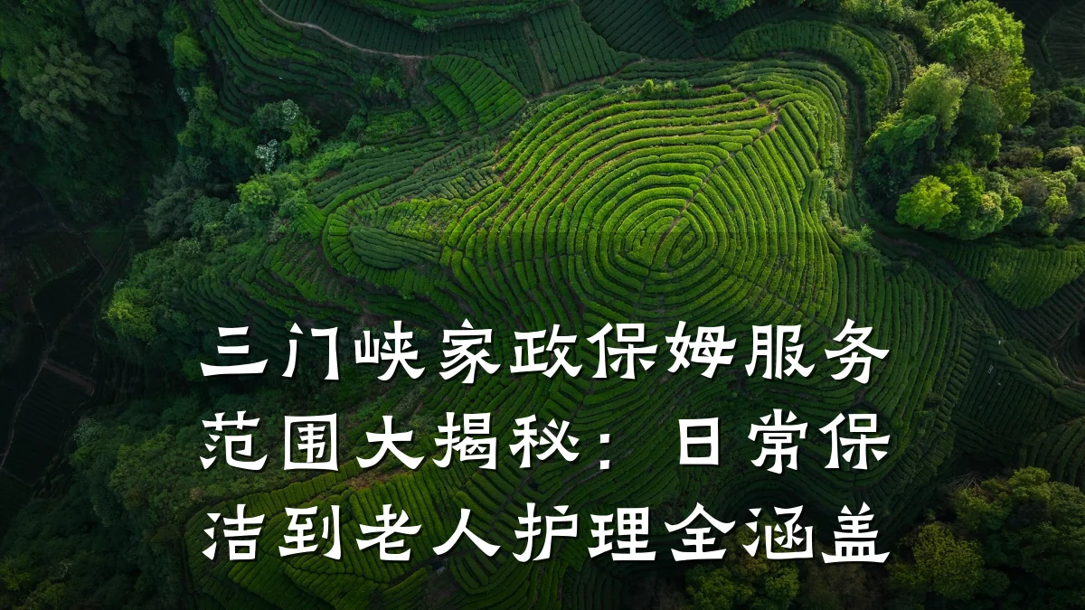 三门峡家政保姆服务范围大揭秘:日常保洁到老人护理全涵盖