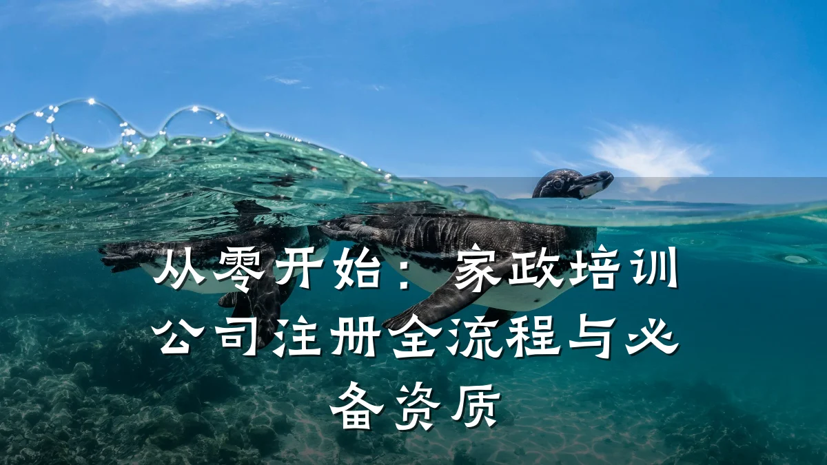 从零开始:家政培训公司注册全流程与必备资质