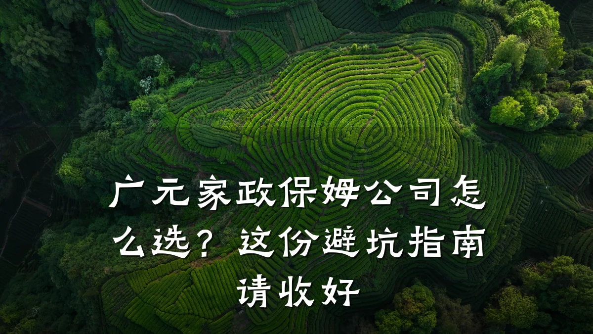 广元家政保姆公司怎么选？这份避坑指南请收好