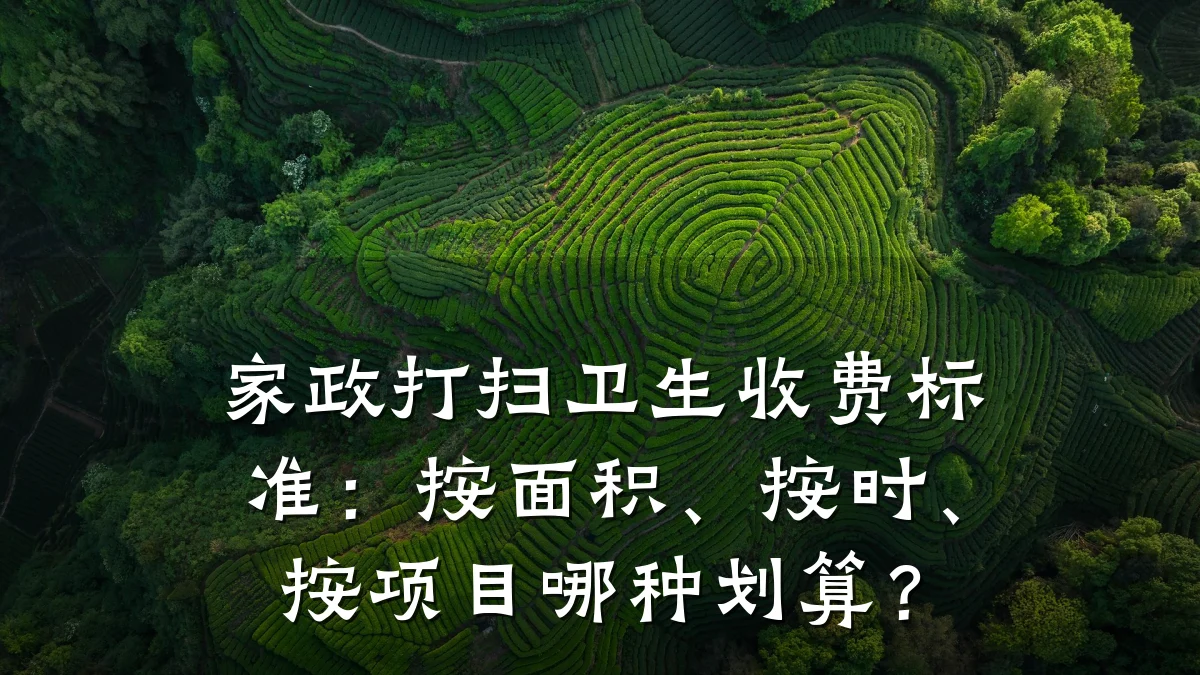 家政打扫卫生收费标准:按面积、按时、按项目哪种划算?