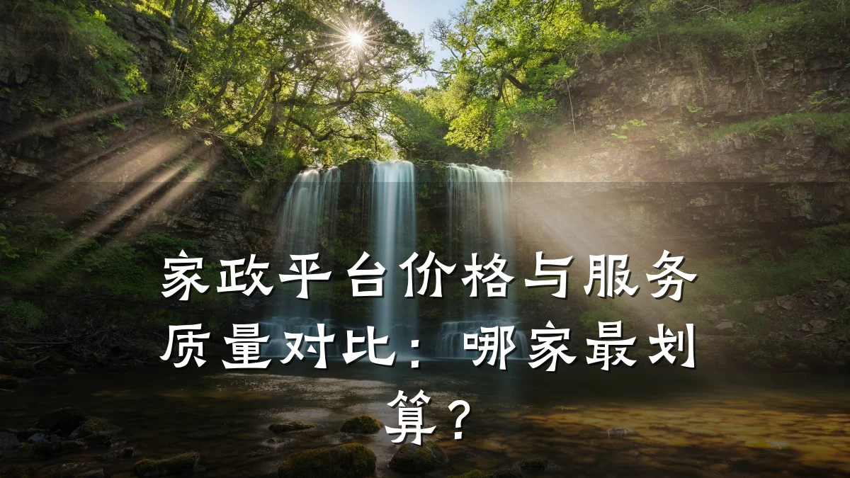 家政平台价格与服务质量对比:哪家最划算?