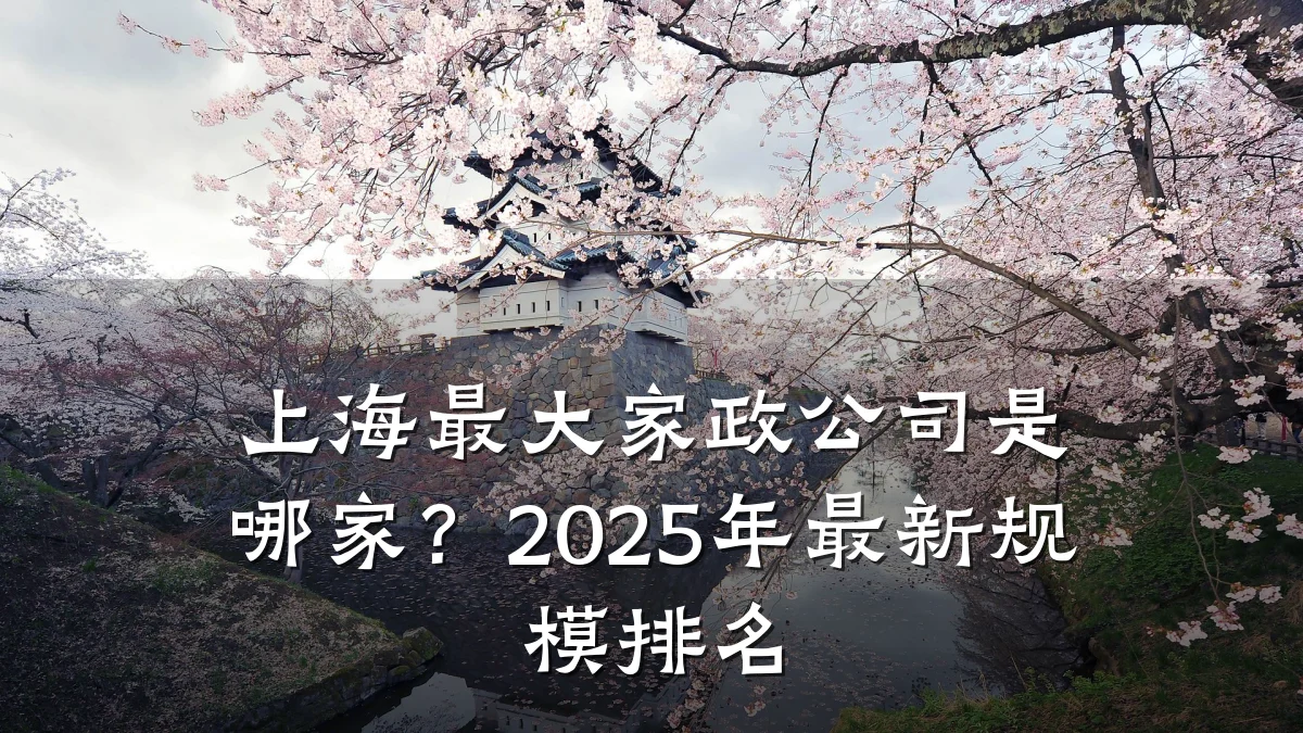 上海最大家政公司是哪家?2025年最新规模排名