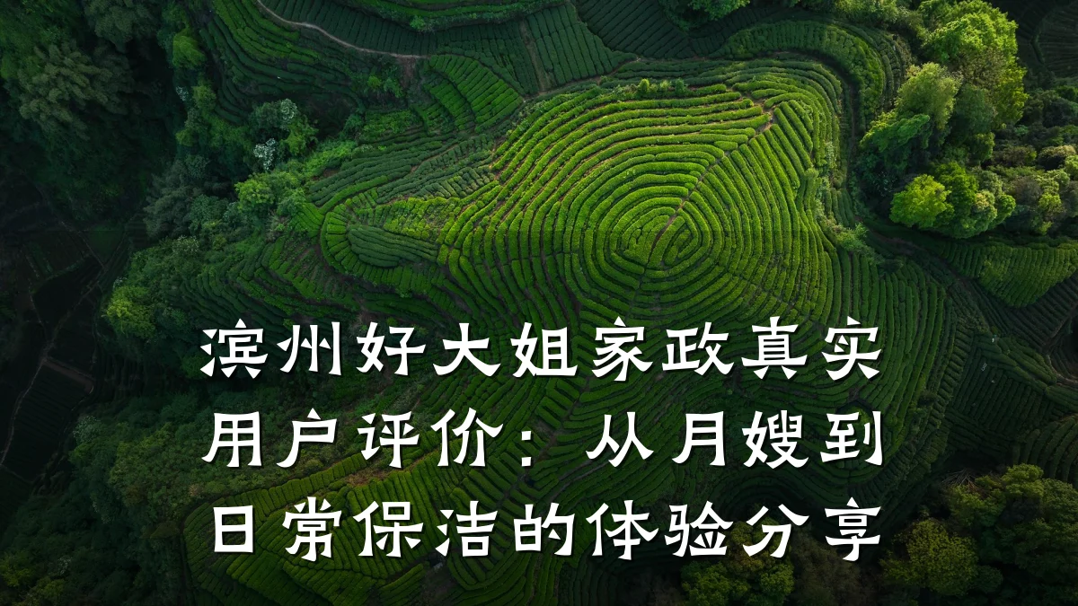 滨州好大姐家政真实用户评价:从月嫂到日常保洁的体验分享