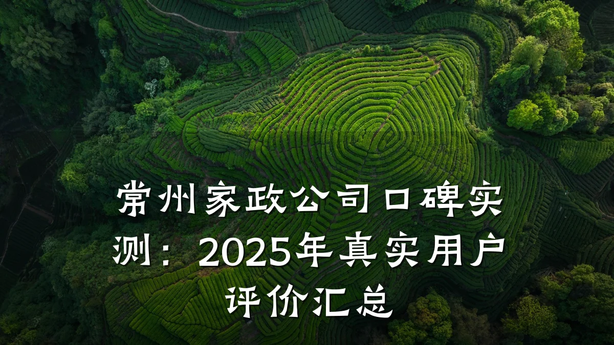 常州家政公司口碑实测:2025年真实用户评价汇总