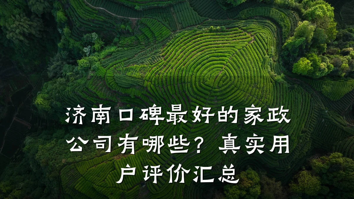 济南口碑最好的家政公司有哪些？真实用户评价汇总