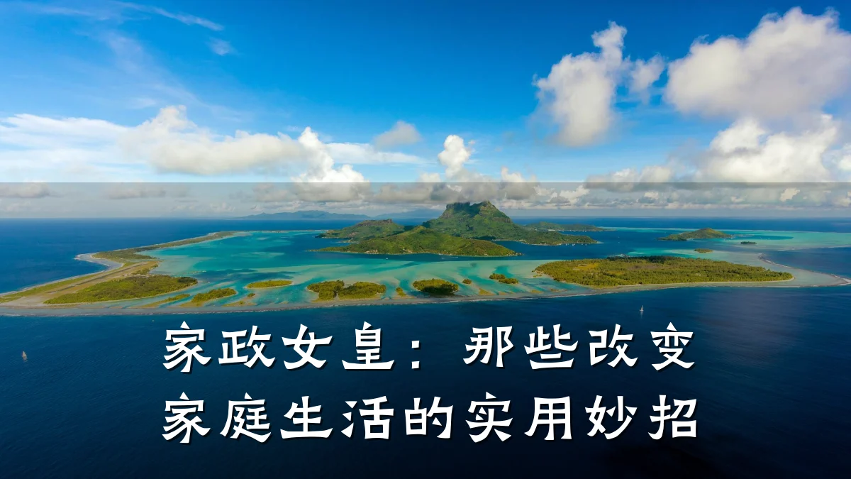 家政女皇:那些改变家庭生活的实用妙招