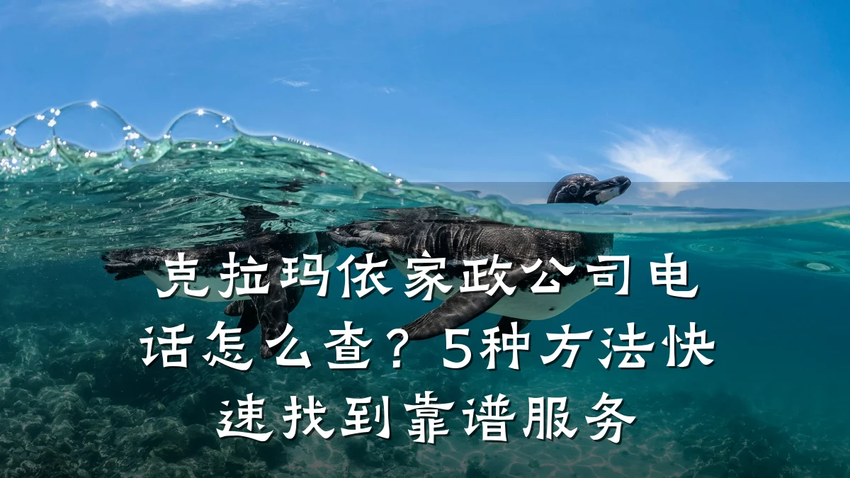 克拉玛依家政公司电话怎么查?5种方法快速找到靠谱服务