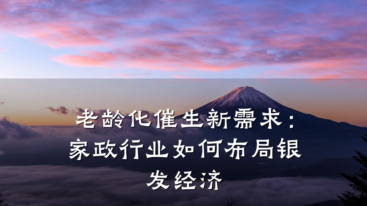 老龄化催生新需求:家政行业如何布局银发经济