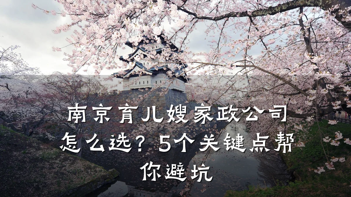 南京育儿嫂家政公司怎么选?5个关键点帮你避坑