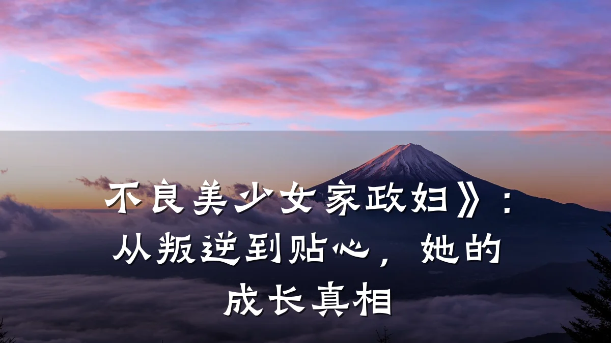 不良美少女家政妇》:从叛逆到贴心,她的成长真相