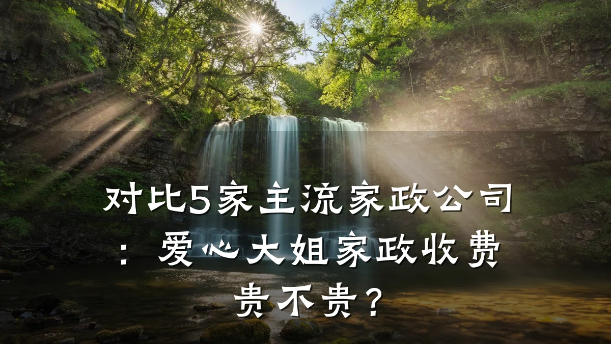 对比5家主流家政公司:爱心大姐家政收费贵不贵?