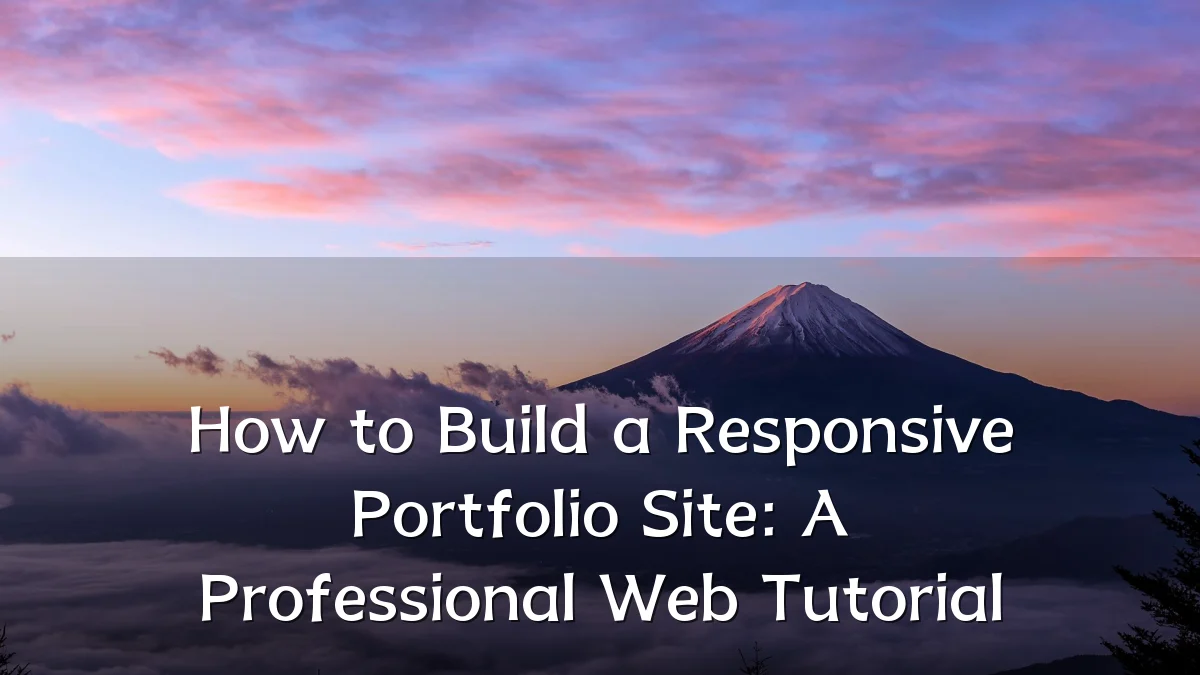 How to Build a Responsive Portfolio Site: A Professional Web Tutorial