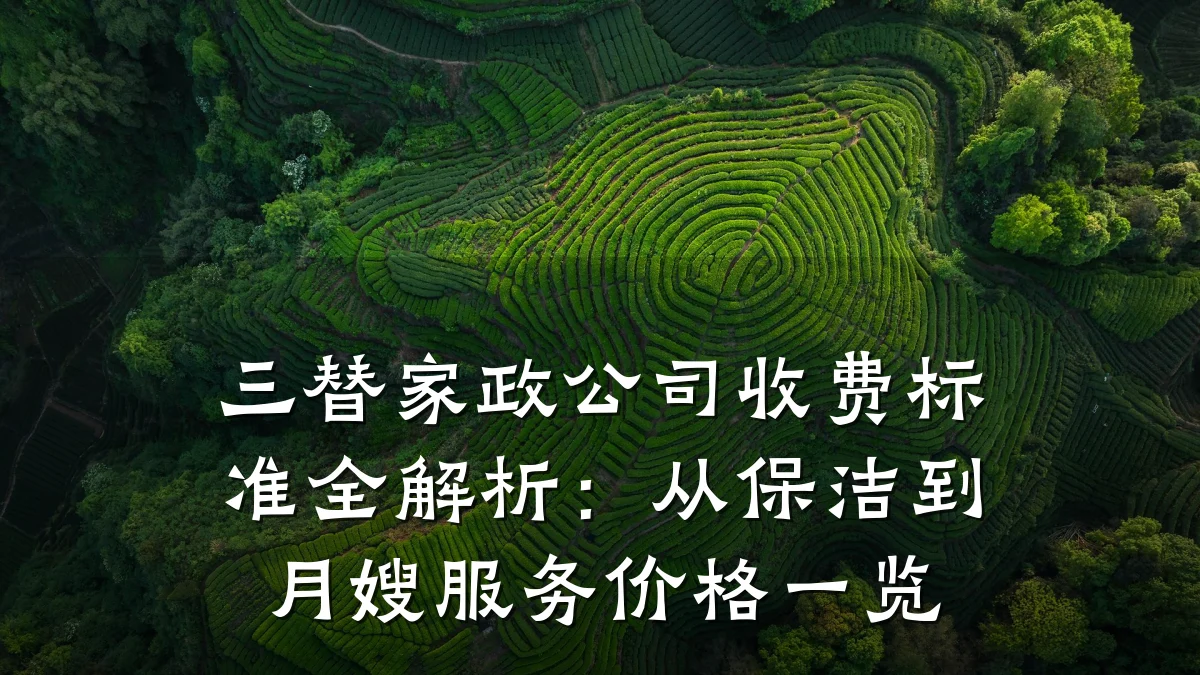三替家政公司收费标准全解析：从保洁到月嫂服务价格一览