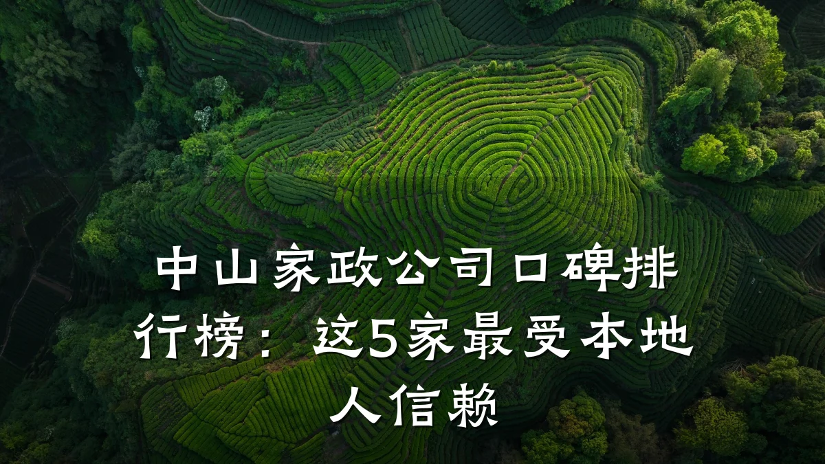 中山家政公司口碑排行榜:这5家最受本地人信赖