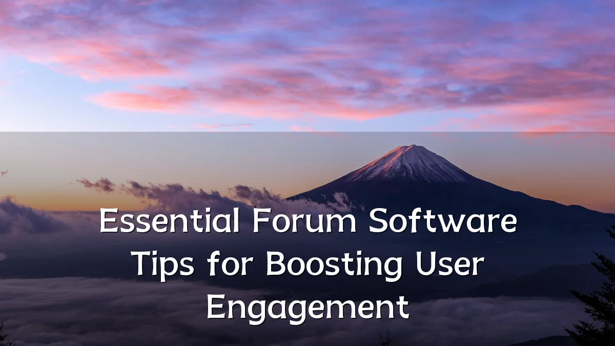 Essential Forum Software Tips for Boosting User Engagement