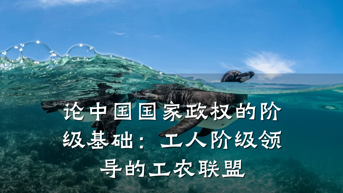 论中国国家政权的阶级基础:工人阶级领导的工农联盟