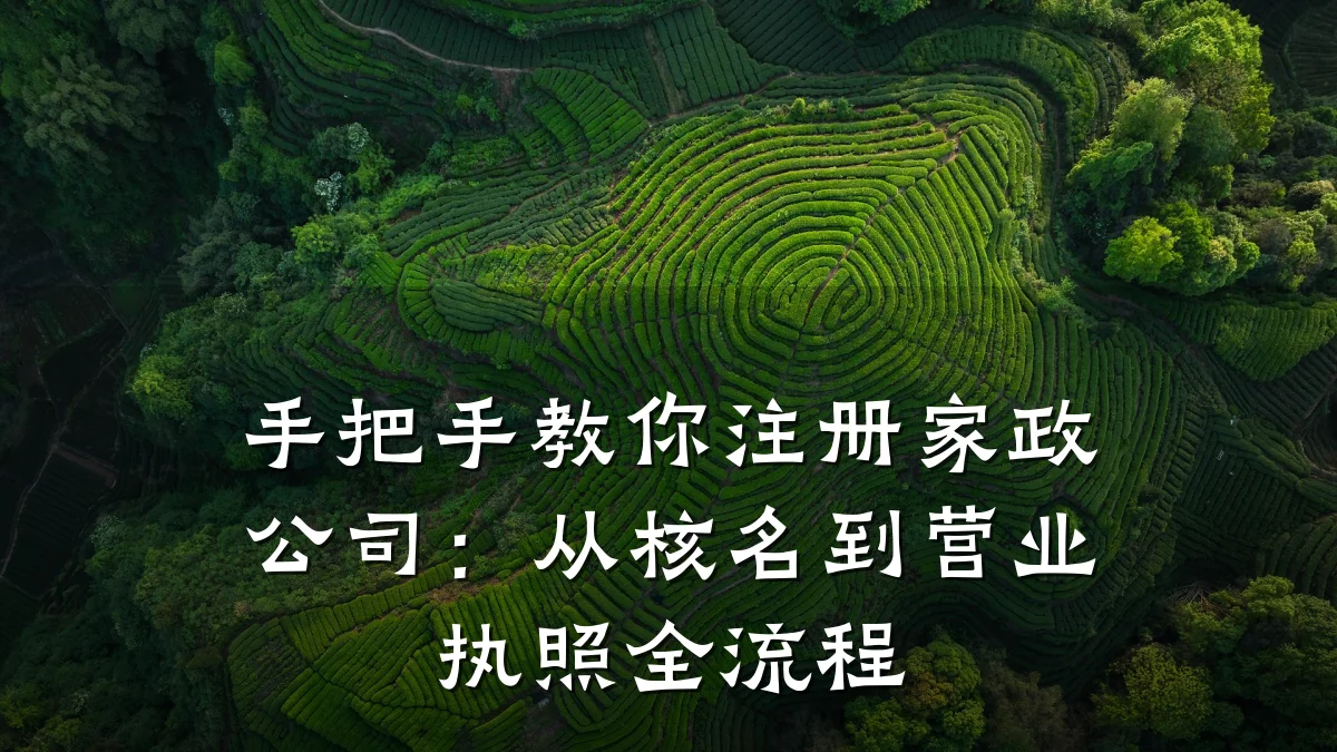 手把手教你注册家政公司：从核名到营业执照全流程