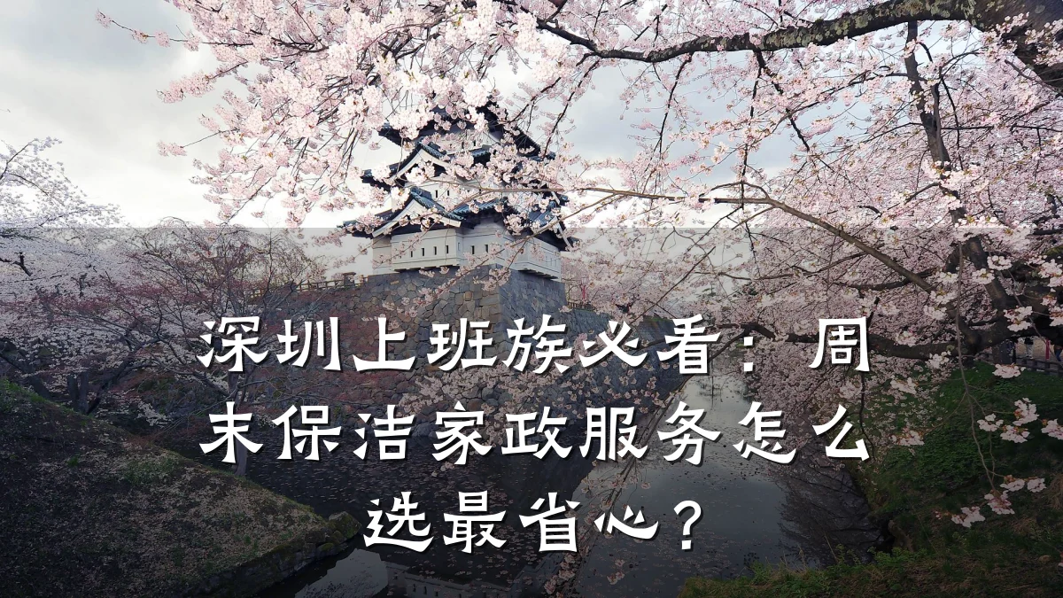 深圳上班族必看:周末保洁家政服务怎么选最省心?