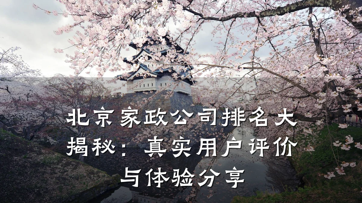北京家政公司排名大揭秘：真实用户评价与体验分享