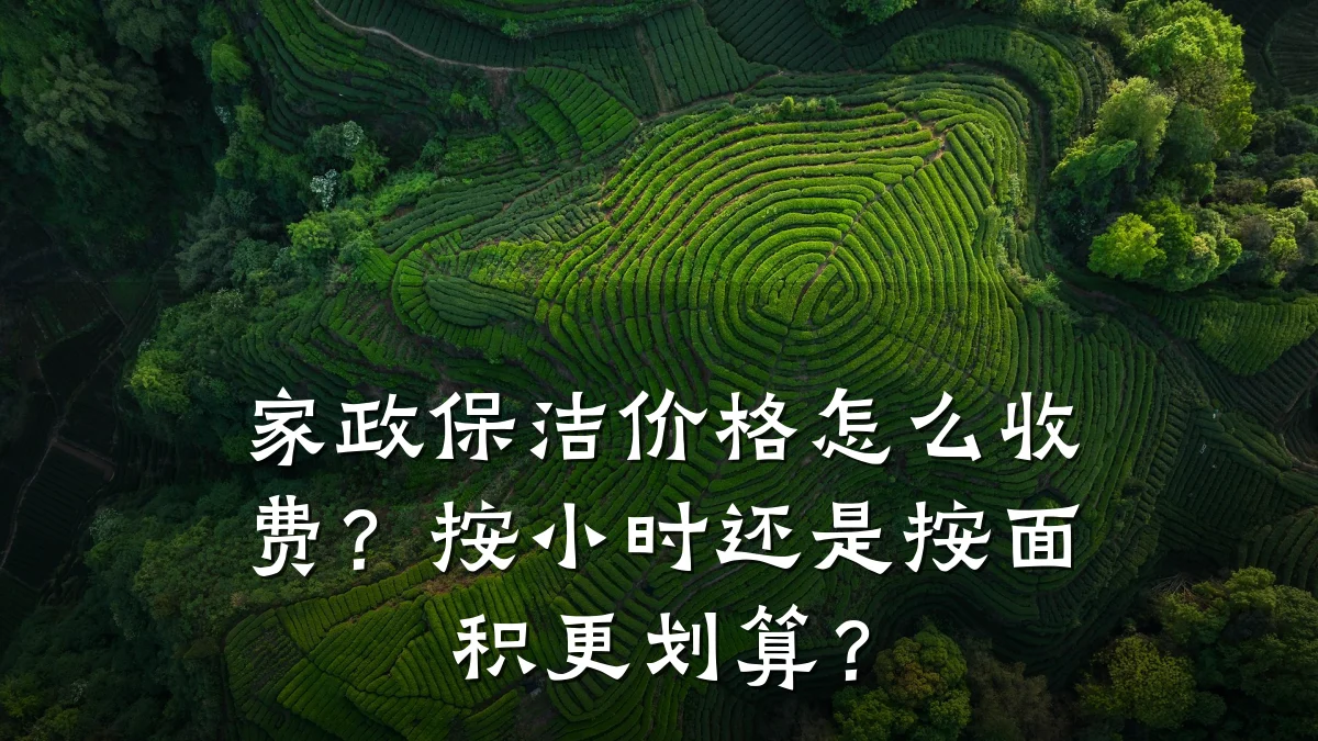 家政保洁价格怎么收费?按小时还是按面积更划算?