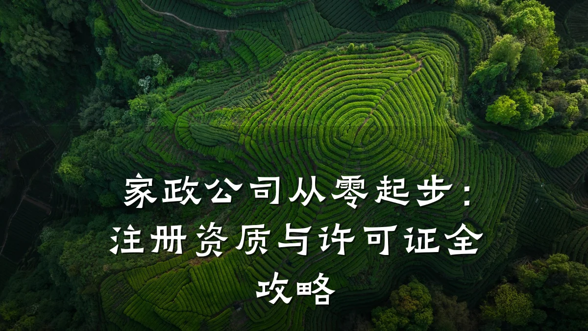 家政公司从零起步:注册资质与许可证全攻略