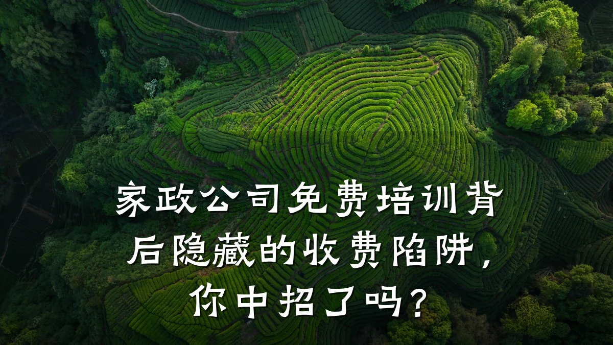 家政公司免费培训背后隐藏的收费陷阱,你中招了吗?