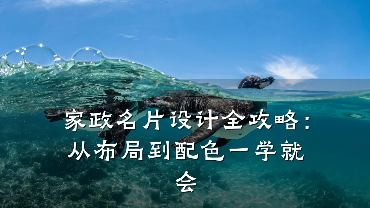 家政名片设计全攻略:从布局到配色一学就会