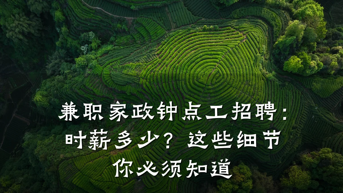 兼职家政钟点工招聘:时薪多少?这些细节你必须知道