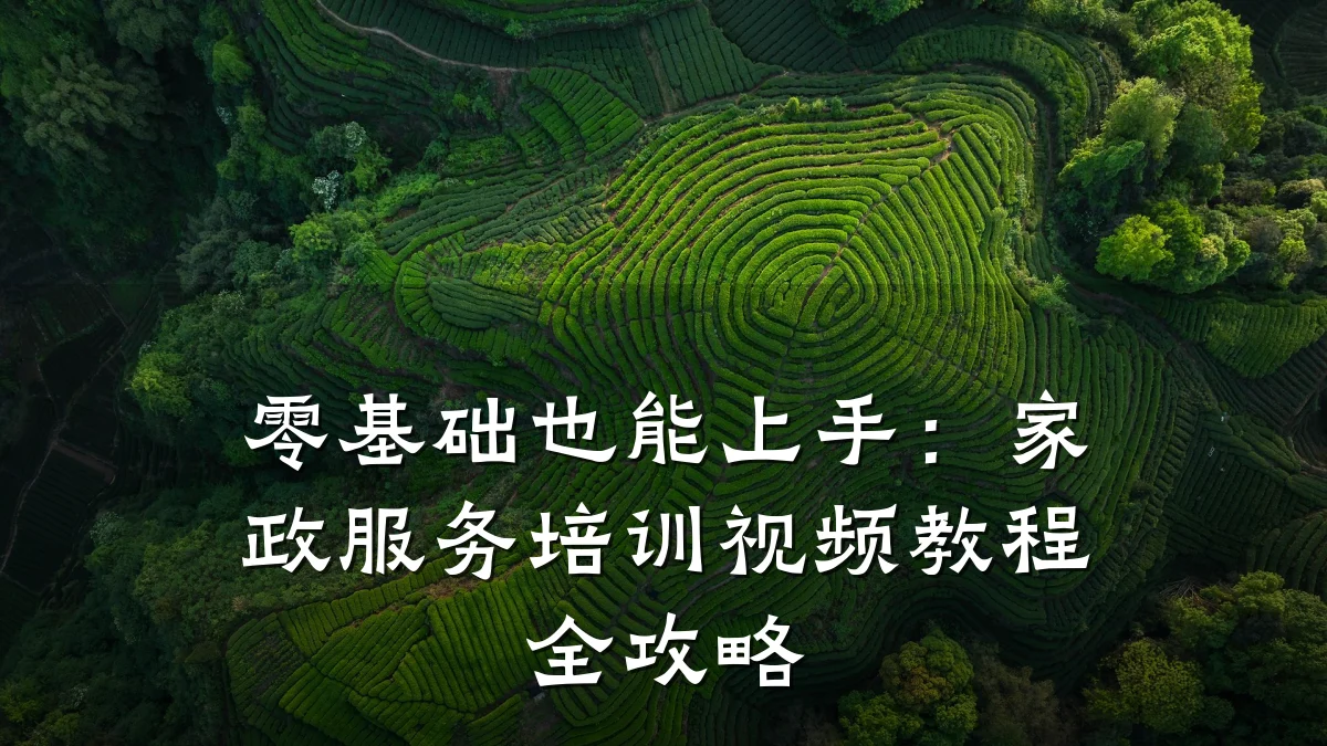 零基础也能上手:家政服务培训视频教程全攻略