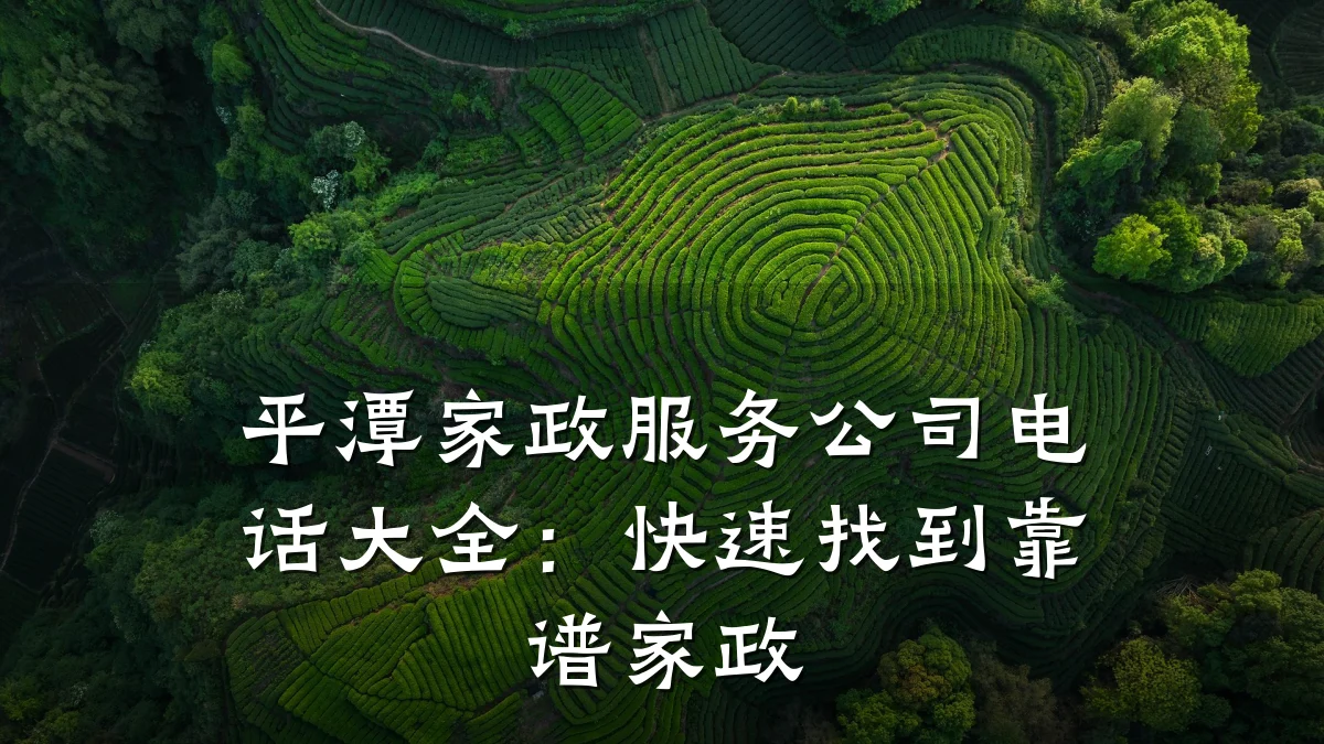 平潭家政服务公司电话大全:快速找到靠谱家政