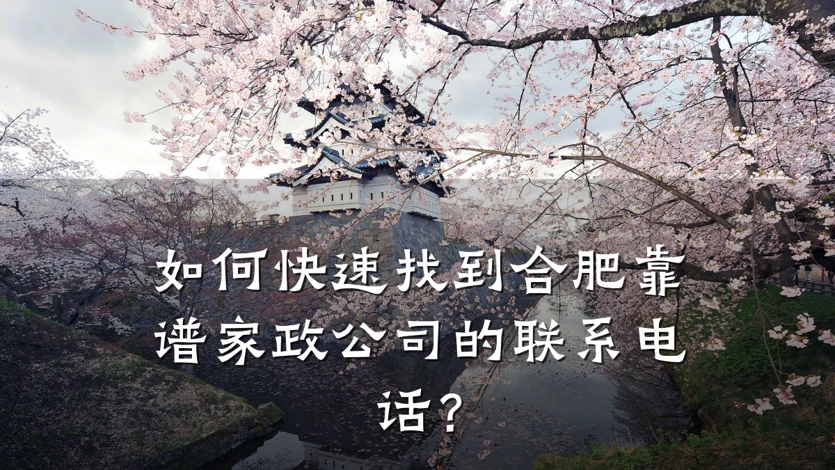 如何快速找到合肥靠谱家政公司的联系电话?